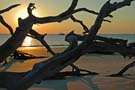 Shrimp trawler at sunrise just off Jekyll Island