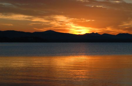 Sunrise Over Yellowstone Lake